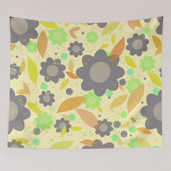Item preview, Purple Yellow small flower | Seamless colorful floral motif |  flower and leaves pattern designed and sold by DrStickerManiac.