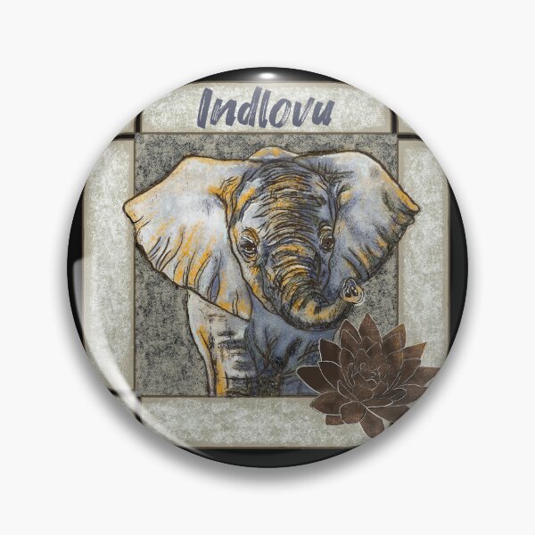 Item preview, Baby elephant, Indlovu, rock rose, African wild animal designed and sold by DebbieJoyArt.