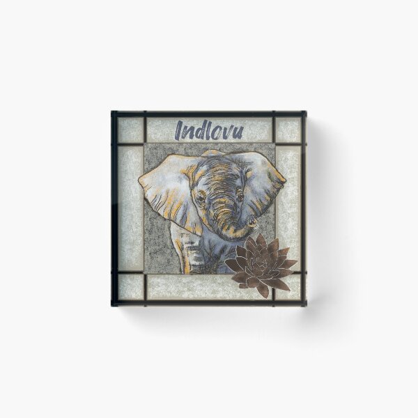 Item preview, Baby elephant, Indlovu, rock rose, African wild animal designed and sold by DebbieJoyArt.