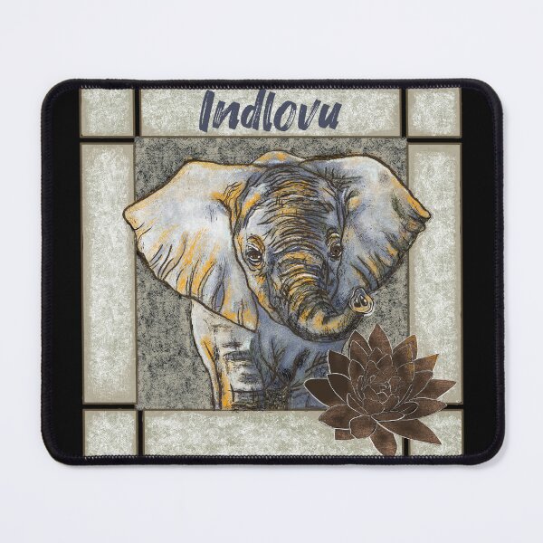 Item preview, Baby elephant, Indlovu, rock rose, African wild animal designed and sold by DebbieJoyArt.