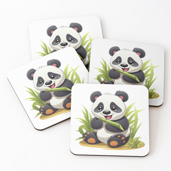 Item preview, kawaii panda eating bambo designed and sold by HellsingDesigns.
