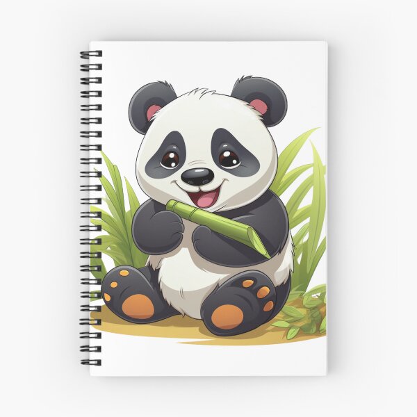 Item preview, kawaii panda eating bambo designed and sold by HellsingDesigns.