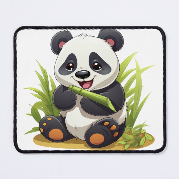 Item preview, kawaii panda eating bambo designed and sold by HellsingDesigns.
