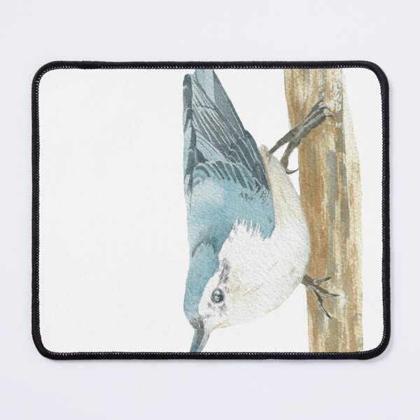 Item preview, white-breasted nuthatch bird portrait designed and sold by L'Atelier Oranjade.