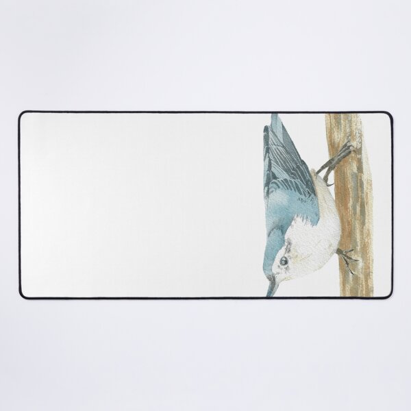 Item preview, white-breasted nuthatch bird portrait designed and sold by L'Atelier Oranjade.