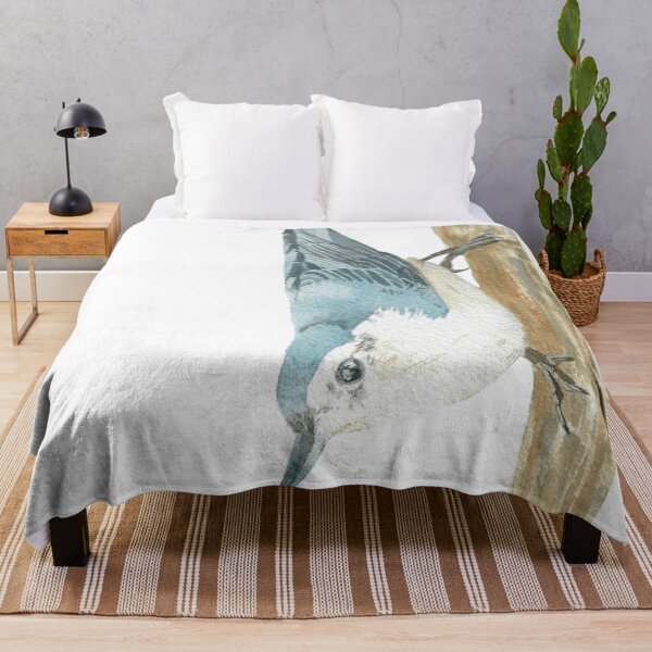 Item preview, white-breasted nuthatch bird portrait designed and sold by L'Atelier Oranjade.