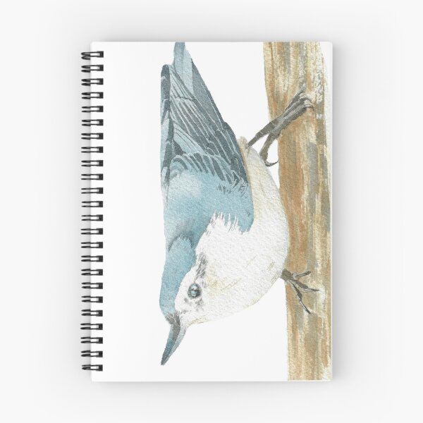 Item preview, white-breasted nuthatch bird portrait designed and sold by L'Atelier Oranjade.