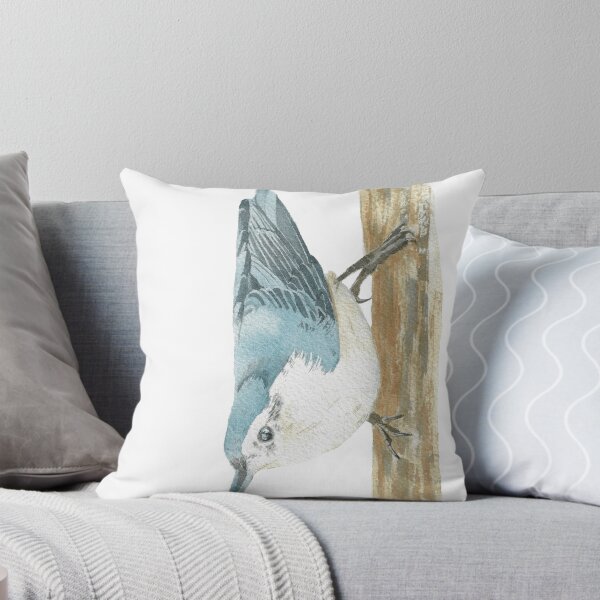 Item preview, white-breasted nuthatch bird portrait designed and sold by L'Atelier Oranjade.