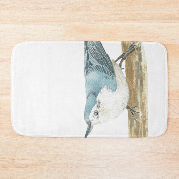 Item preview, white-breasted nuthatch bird portrait designed and sold by L'Atelier Oranjade.
