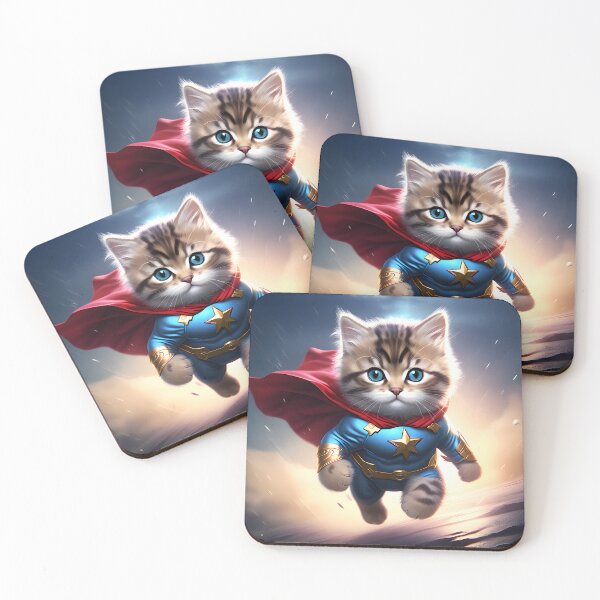 Item preview, Superhero kitty designed and sold by Sopilka.