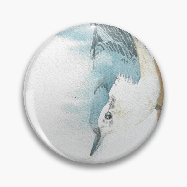 Item preview, white-breasted nuthatch bird portrait v2 designed and sold by L'Atelier Oranjade.