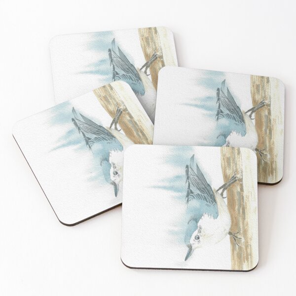Item preview, white-breasted nuthatch bird portrait v2 designed and sold by L'Atelier Oranjade.