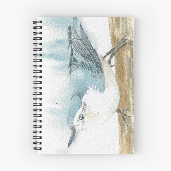 Item preview, white-breasted nuthatch bird portrait v2 designed and sold by L'Atelier Oranjade.