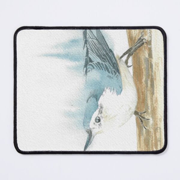 Item preview, white-breasted nuthatch bird portrait v2 designed and sold by L'Atelier Oranjade.