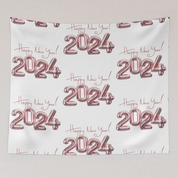 Item preview, Happy new year 2024 shiny balloon designed and sold by CreativaNook.