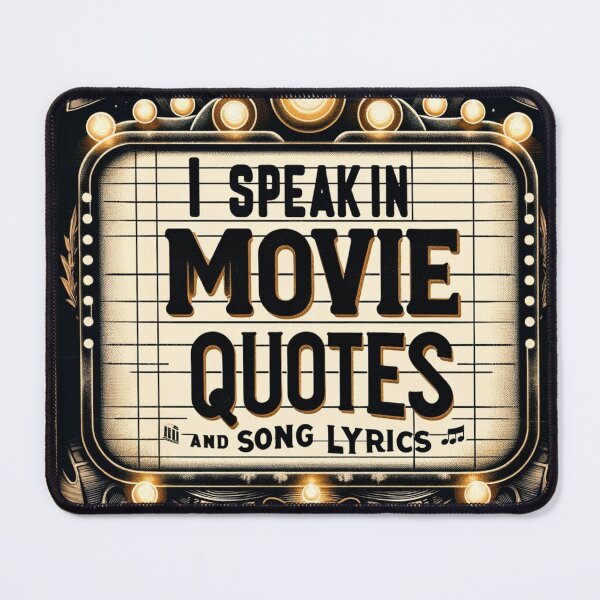 Item preview, I Speak In Movie Quotes and Song Lyrics designed and sold by StylishKat.
