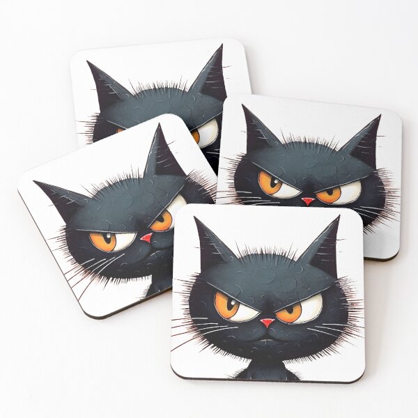 Item preview, Suspicious Black Cat designed and sold by coolpixeltik.