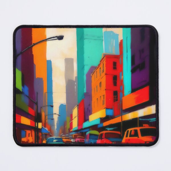 Item preview, Colorful Street Cityscape Art designed and sold by FocalFrenzy.