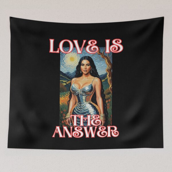 Item preview, Love is the answer- beautiful women in van Gogh style funny motivational gifts designed and sold by thankful-loco.