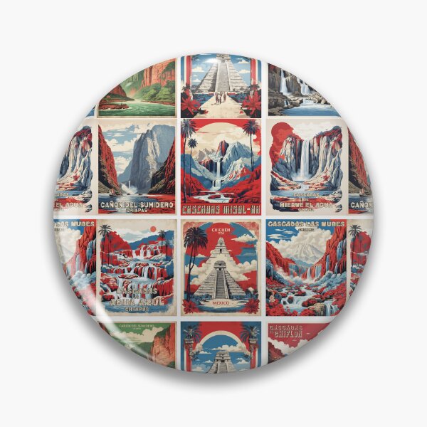 Item preview, Mexico Vintage Tourism Posters Sticker Pack 5 designed and sold by TravelersGems.