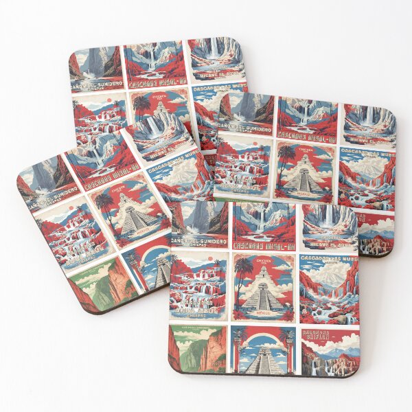 Item preview, Mexico Vintage Tourism Posters Sticker Pack 5 designed and sold by TravelersGems.