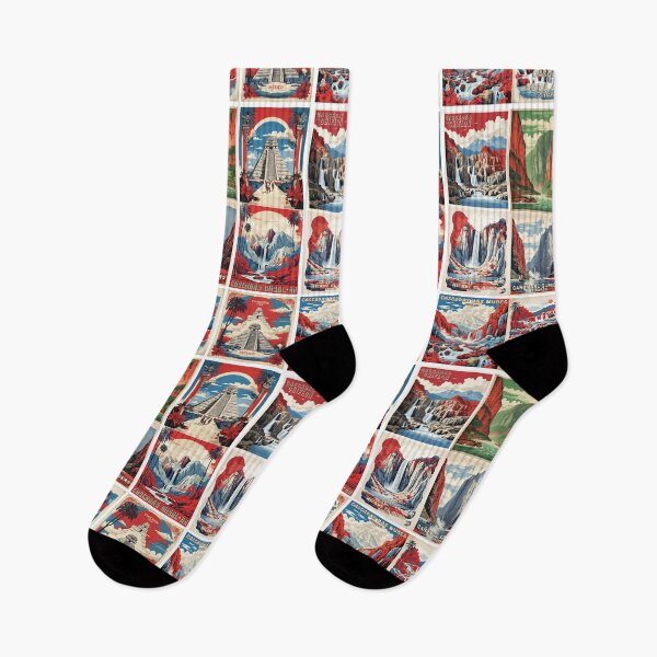 Item preview, Mexico Vintage Tourism Posters Sticker Pack 5 designed and sold by TravelersGems.