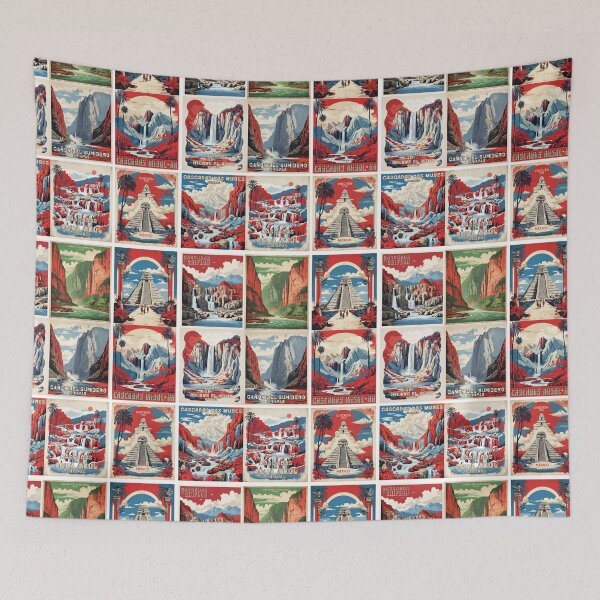 Item preview, Mexico Vintage Tourism Posters Sticker Pack 5 designed and sold by TravelersGems.
