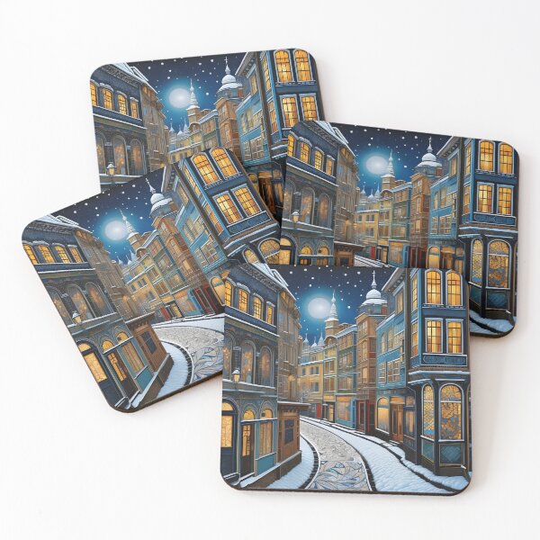 Item preview, A fairy-tale street of an old town. Illustration in abstractionism style with Zentagle elements designed and sold by Ekalininart.