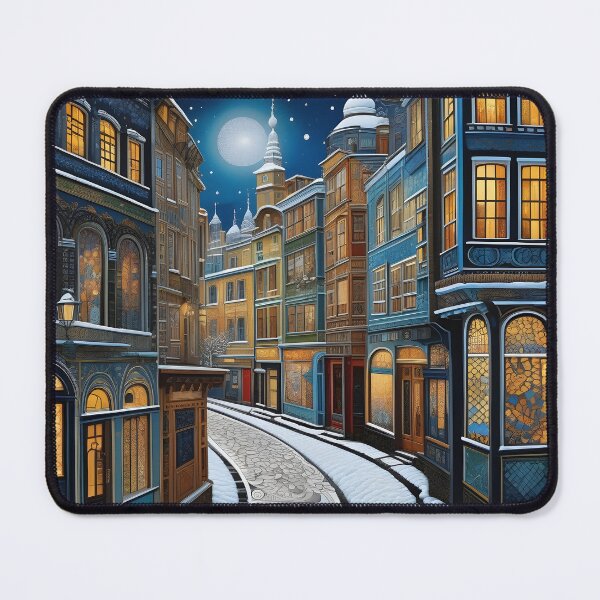 Item preview, A fairy-tale street of an old town. Illustration in abstractionism style with Zentagle elements designed and sold by Ekalininart.