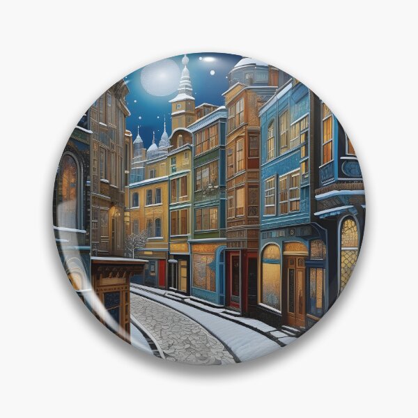 Item preview, A fairy-tale street of an old town. Illustration in abstractionism style with Zentagle elements designed and sold by Ekalininart.