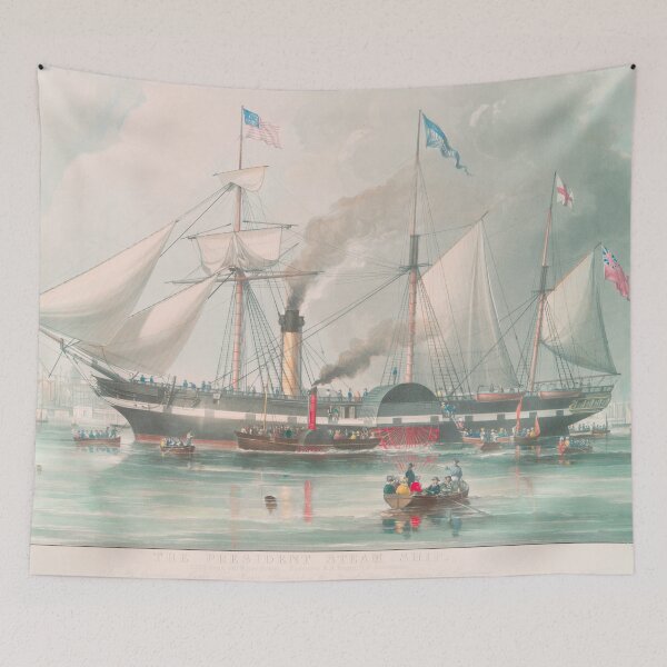 Item preview, Vintage Illustration of The President's Steamship (1840) designed and sold by BravuraMedia.