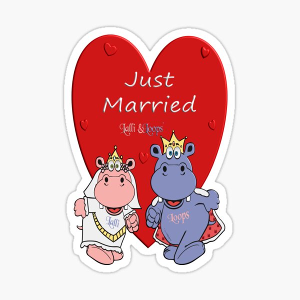 Just married Sticker