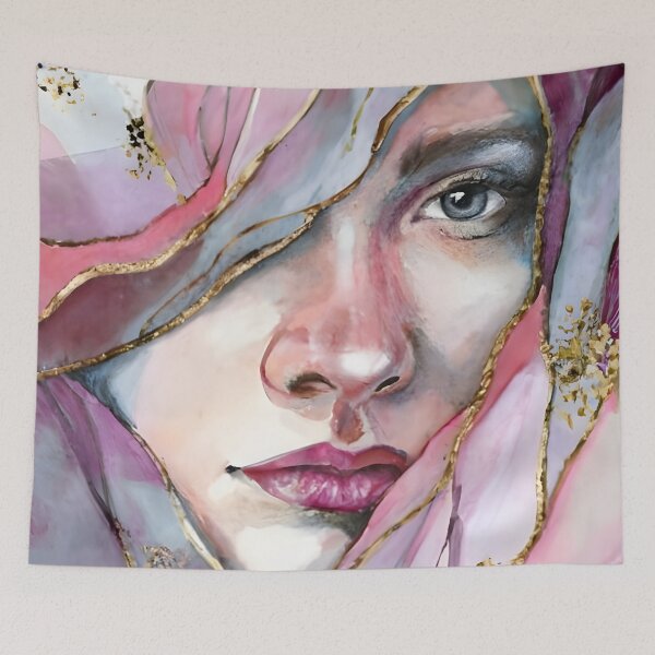 Item preview, Close Up Portrait of Woman - All in One designed and sold by KeyDesignDecor.