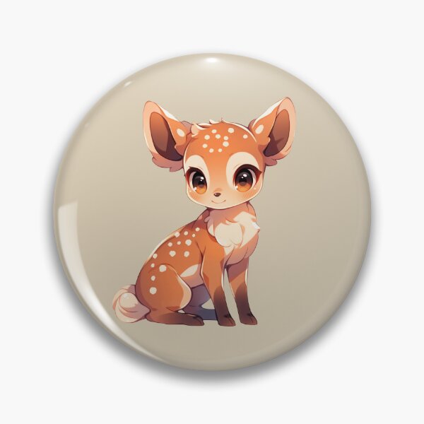 Item preview, Cute Kawaii Happy Cartoon Deer designed and sold by CozyKawaiiArt.