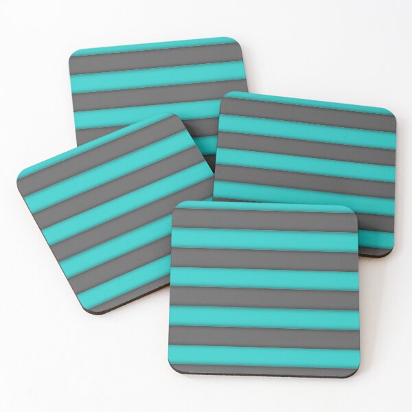 Item preview, Grey and teal stripes designed and sold by TenderSoar.