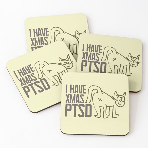 Item preview, I Have Xmas PTSD: Feline Reflections in Gray designed and sold by SplashTastic.