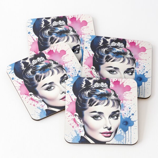Item preview, Beautiful Audrey Hepburn watercolour splash designed and sold by Metaverse8.