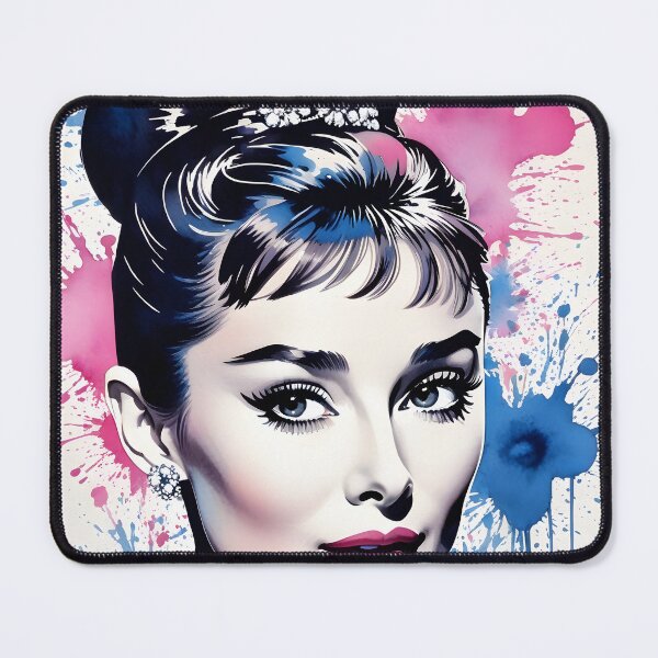 Item preview, Beautiful Audrey Hepburn watercolour splash designed and sold by Metaverse8.