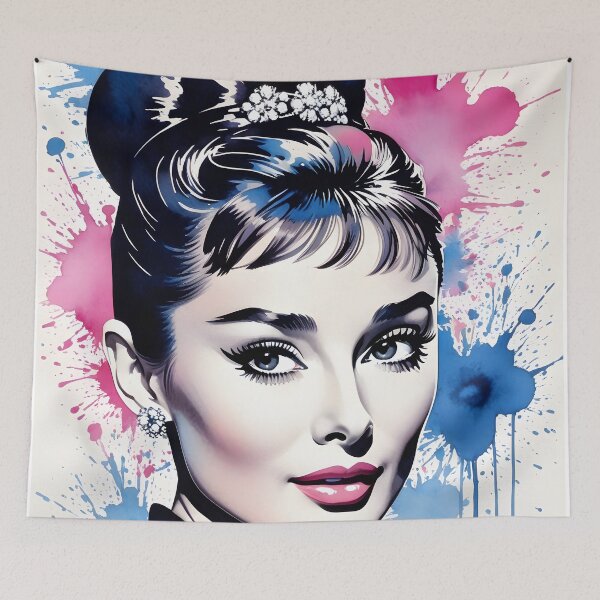 Item preview, Beautiful Audrey Hepburn watercolour splash designed and sold by Metaverse8.