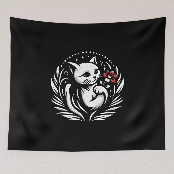Item preview, Cute Darkness Art Cat Lovers Flower Gifts Kitty Lover 2024 New Year Gift  designed and sold by SlocifieShop.