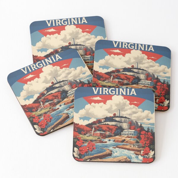 Item preview, West Virginia USA Vintage Poster Tourism 2 designed and sold by TravelersGems.