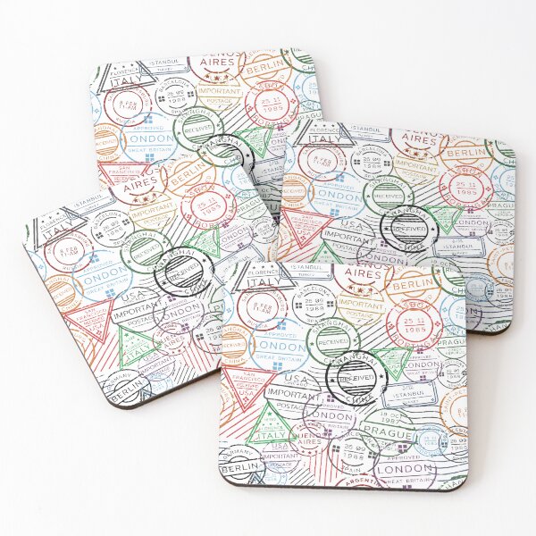 Item preview, Passport Stamps Pattern designed and sold by Islanr.