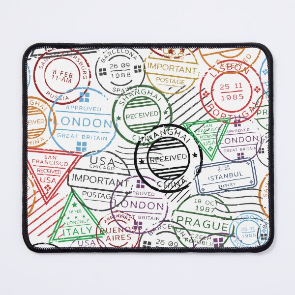 Item preview, Passport Stamps Pattern designed and sold by Islanr.