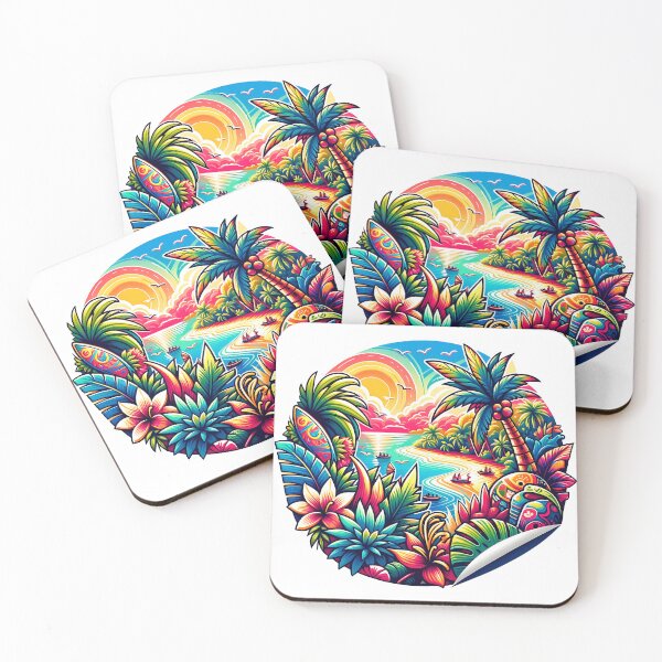 Item preview, Tropical Beach Sticker designed and sold by permeric.