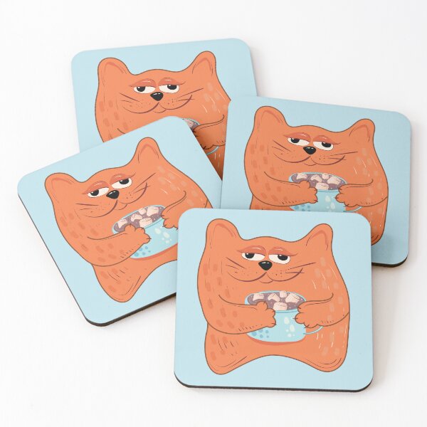Item preview, Cat drinking hot cocoa designed and sold by Deepness2023.