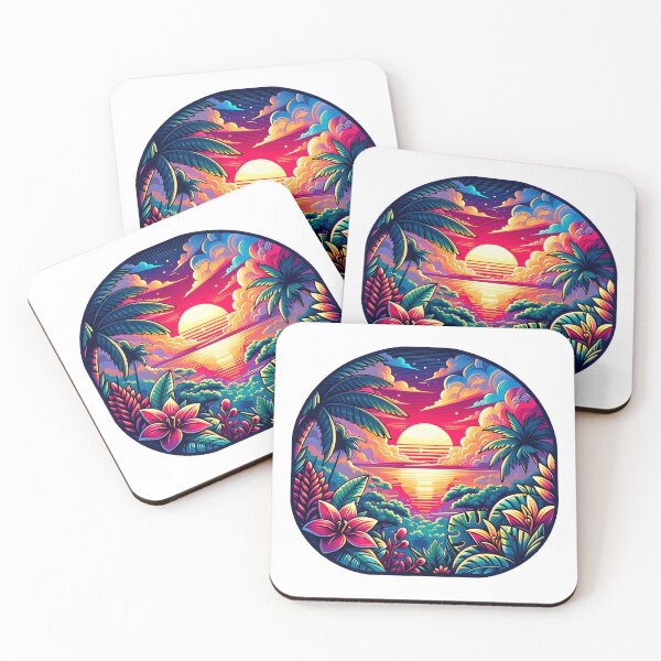 Item preview, Colorful Tropical Night Beach designed and sold by permeric.