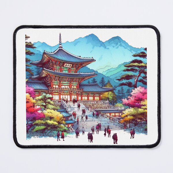 Item preview, Beomeosa Temple, Busan, Gyeongju Watercolor designed and sold by PaintMeWorld.