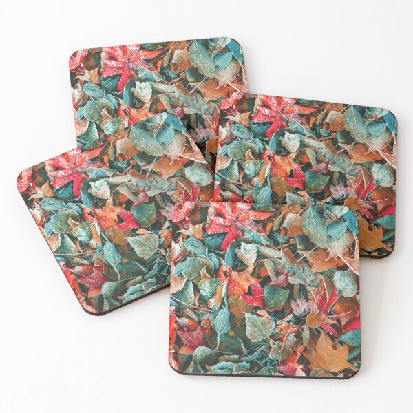 Item preview, Frozen leaves on the ground in frosty winter morning designed and sold by stevanovicigor.