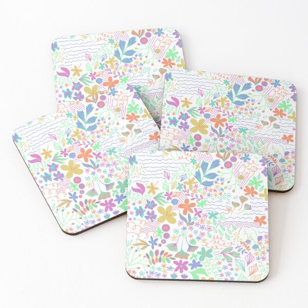 Item preview, Rainbow floral squiggles designed and sold by Frankielake04.