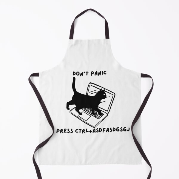Item preview, don't panic funny cat and computer designed and sold by IdeasStudio.